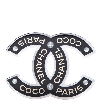 Chanel Resin Pearl CC Coco Brooch Black 1 of 5