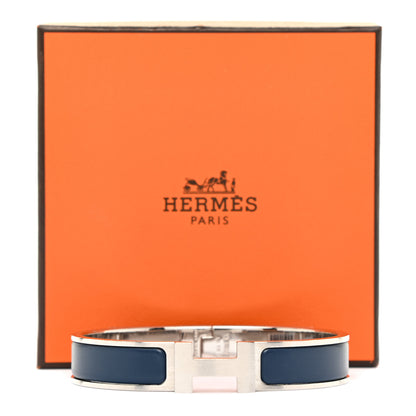 Hermes Matte Enamel Narrow Clic Clac HH Bracelet T6 Bleu Biarritz 6 of 6