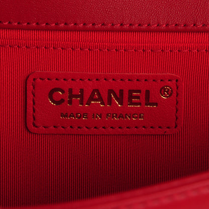 Chanel Lambskin Quilted Medium Boy Flap Red 7 of 9