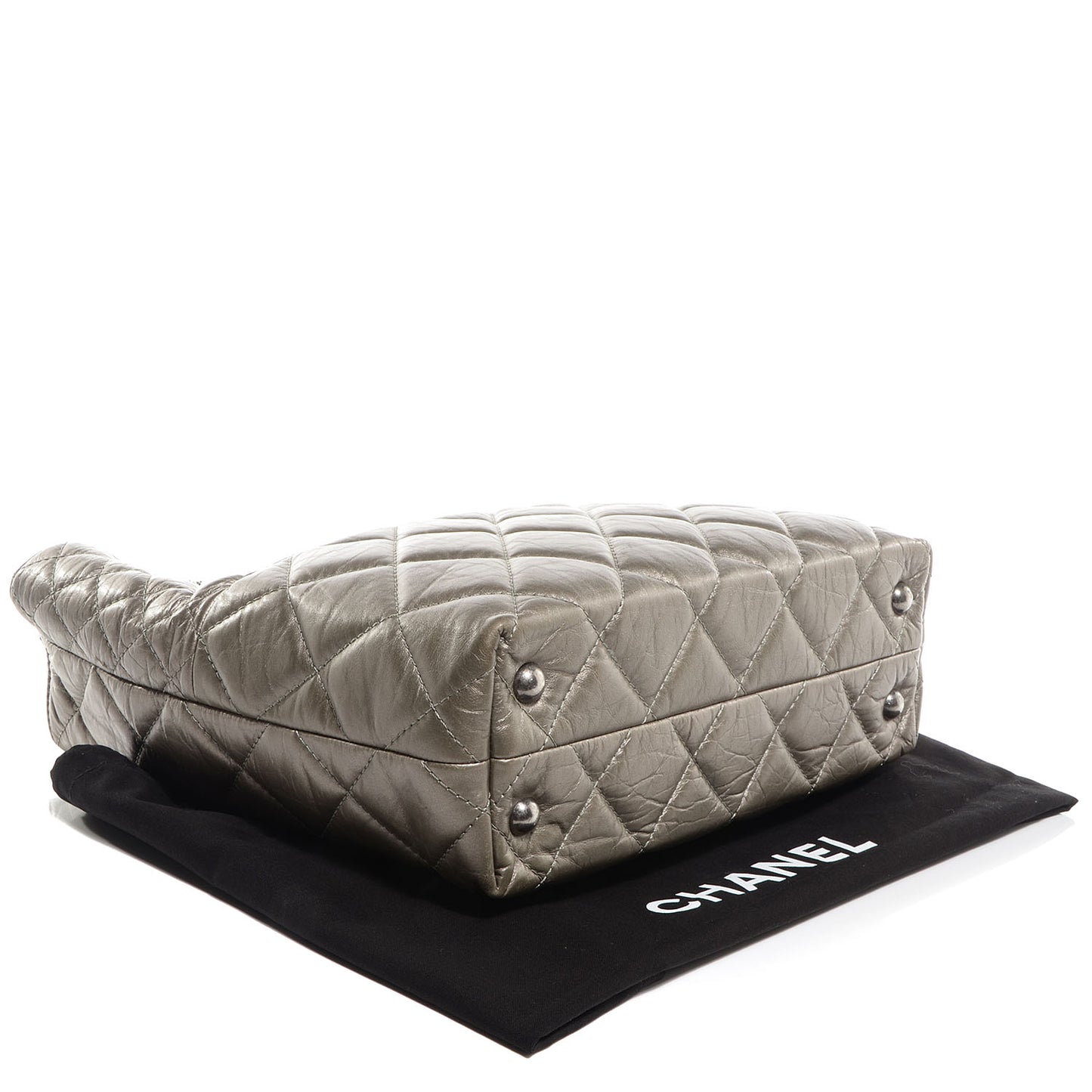 Aged Calfskin Reissue 2.55 Tote Dark Silver