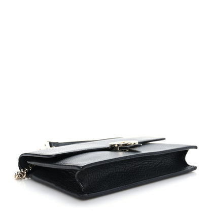 Gucci Dollar Calfskin Interlocking G Chain Wallet Black 4 of 8