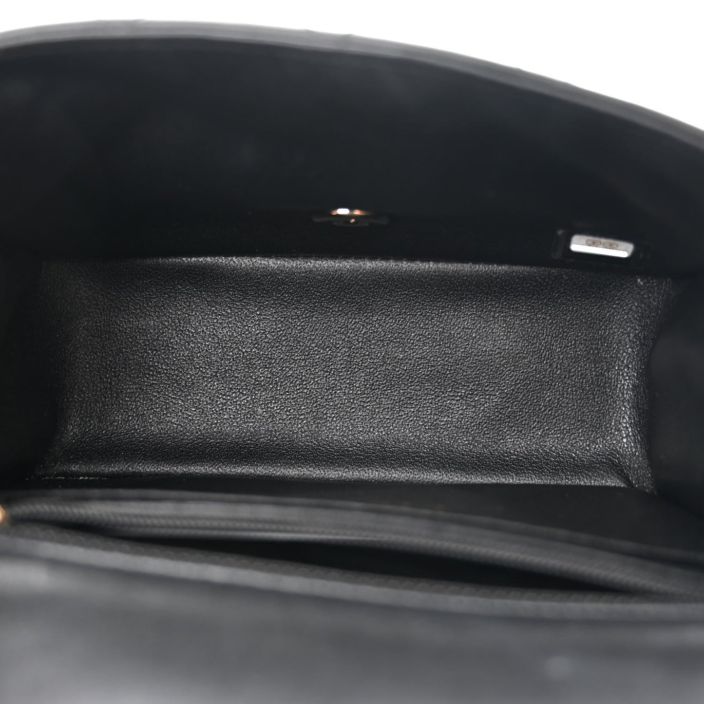 Lambskin Quilted Mini Square Flap Black