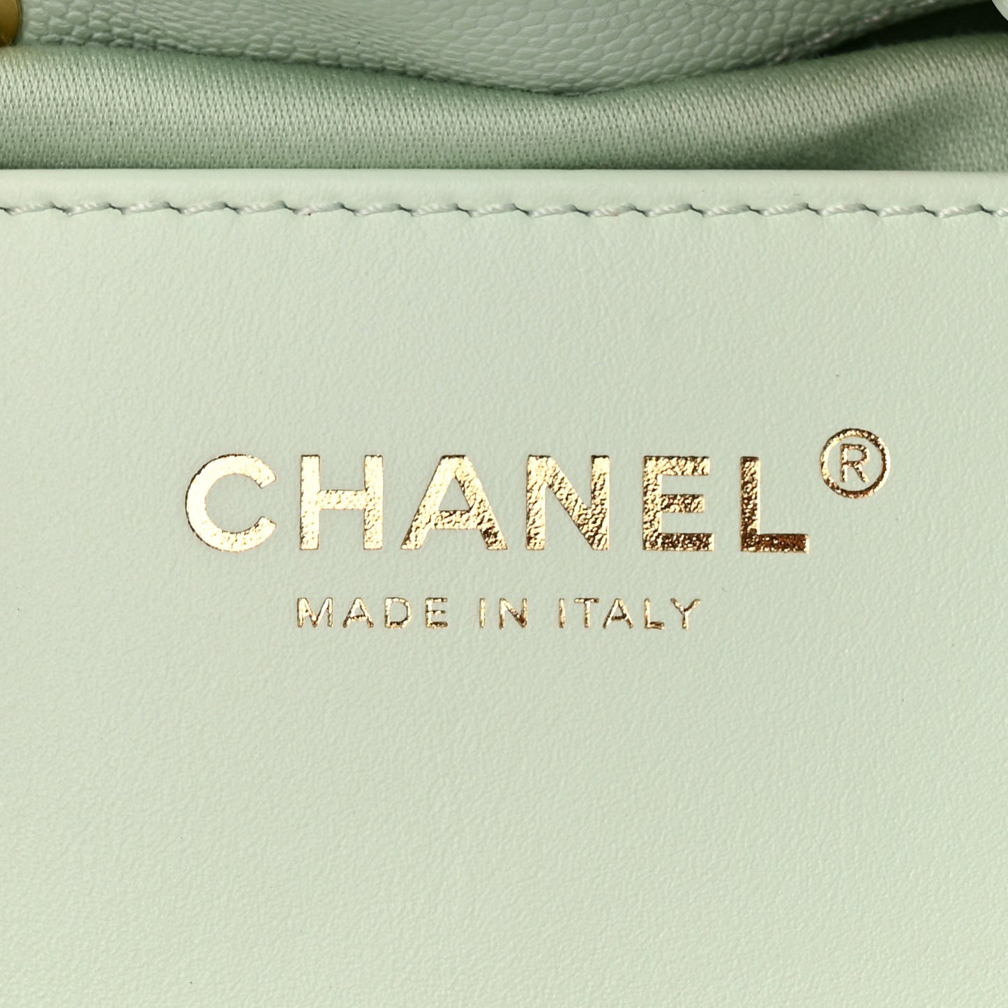 Caviar Quilted Small Chanel 25 Handbag Light Green