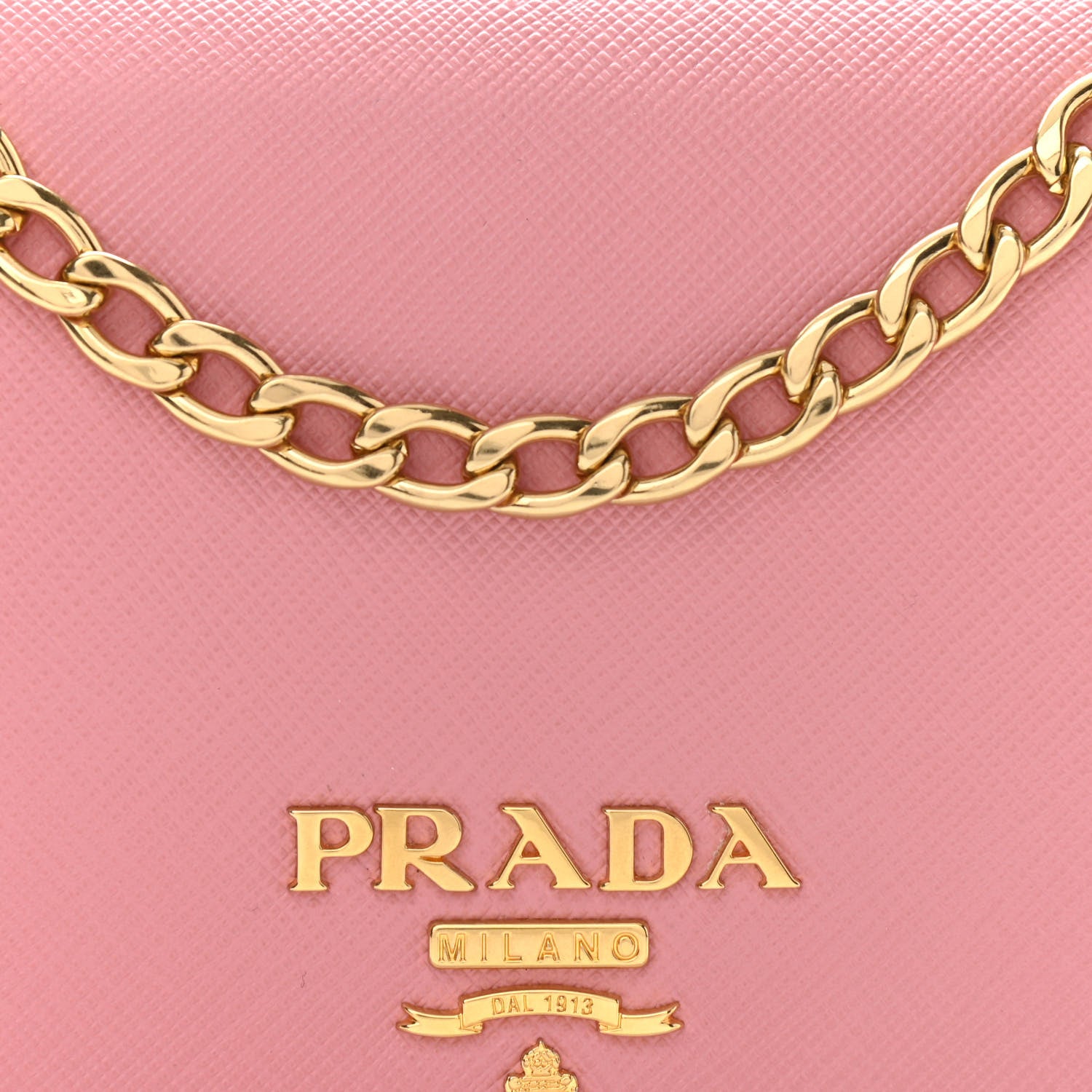 Prada Saffiano Lux Chain Wallet Petalo 8 of 14