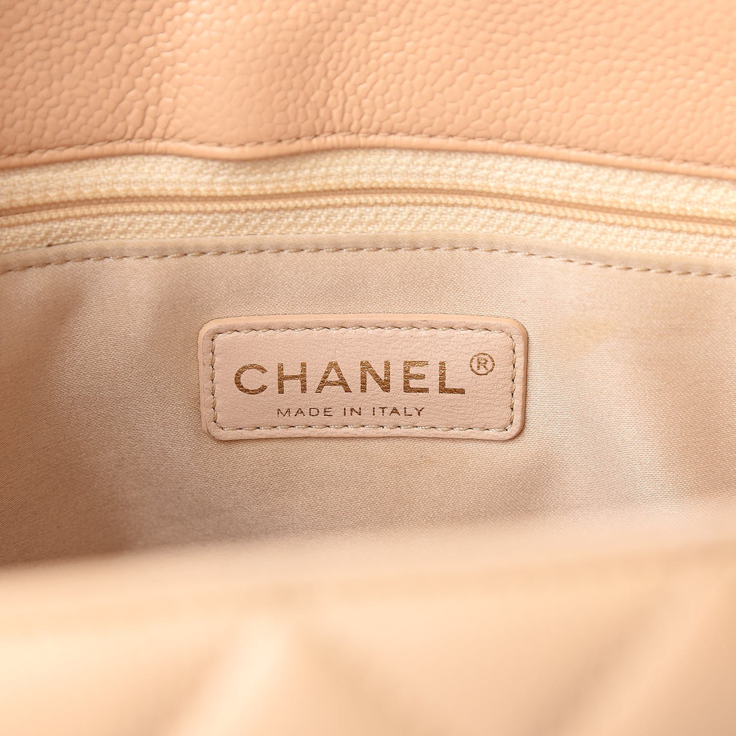 Caviar Quilted Grand Shopping Tote GST Beige