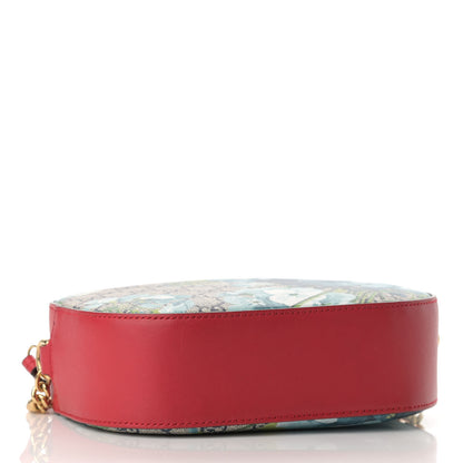 Gucci GG Supreme Monogram Blooms Mini Chain Shoulder Bag Beige Blue Navy Hibiscus Red 4 of 11