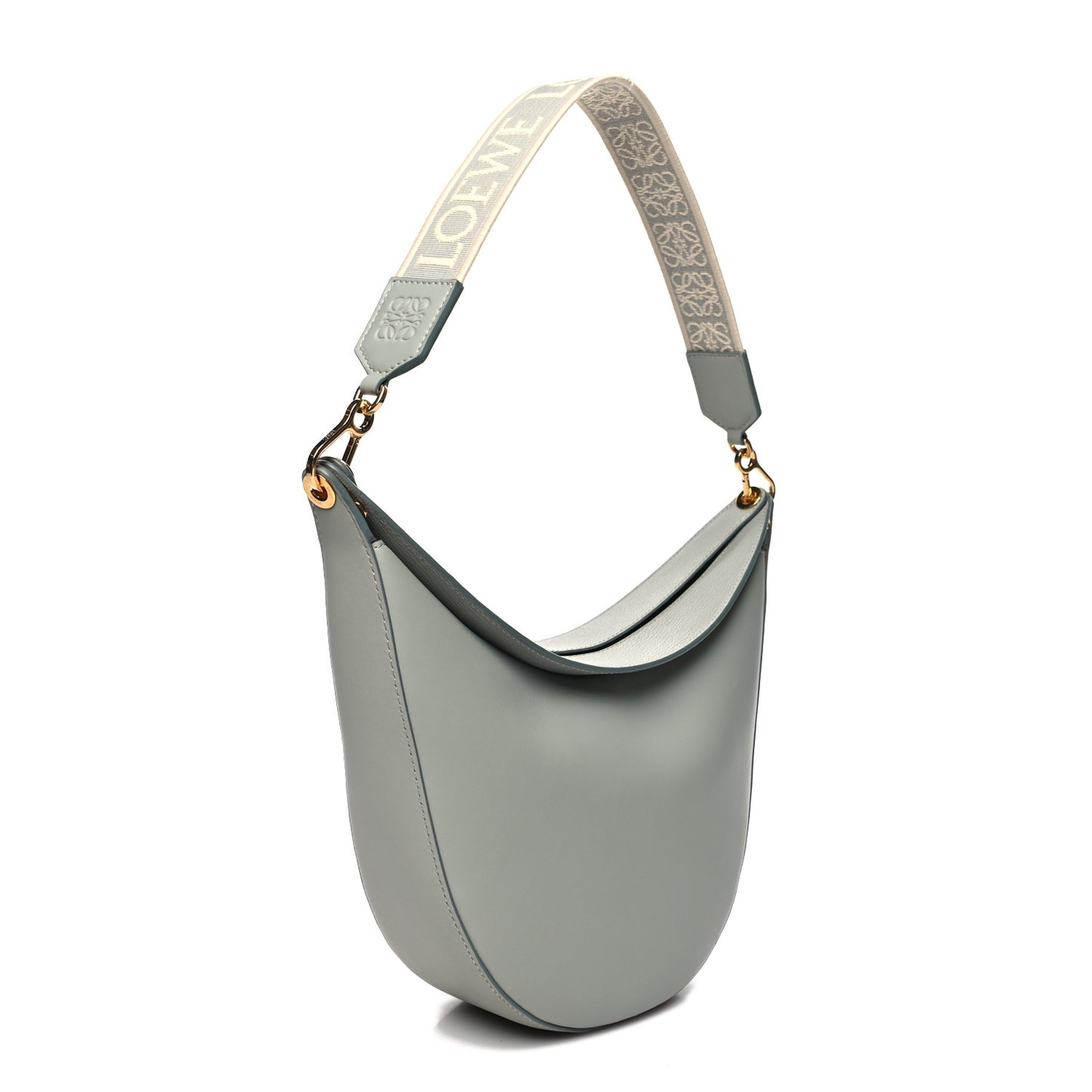 Satin Calfskin Jacquard Luna Bag Ash Grey