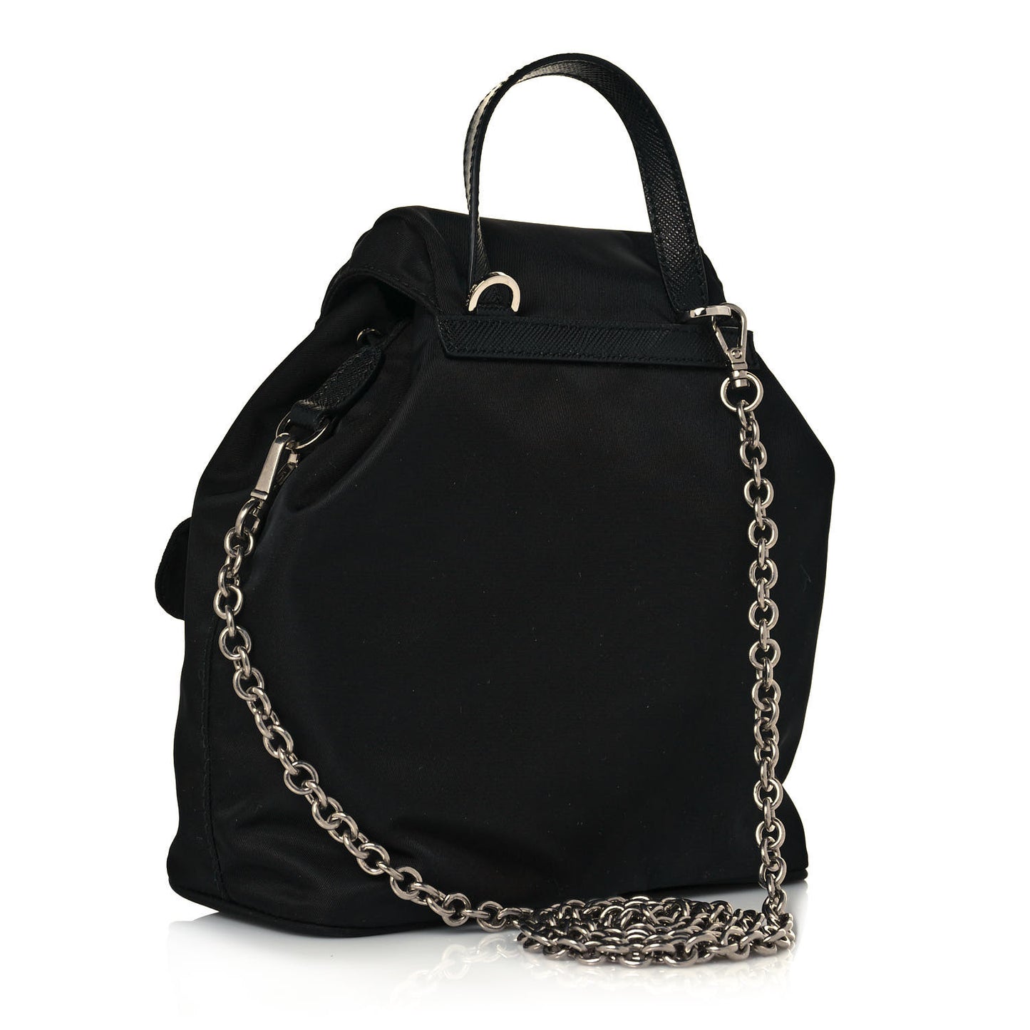 Nylon Vela Mini Crossbody Backpack Black