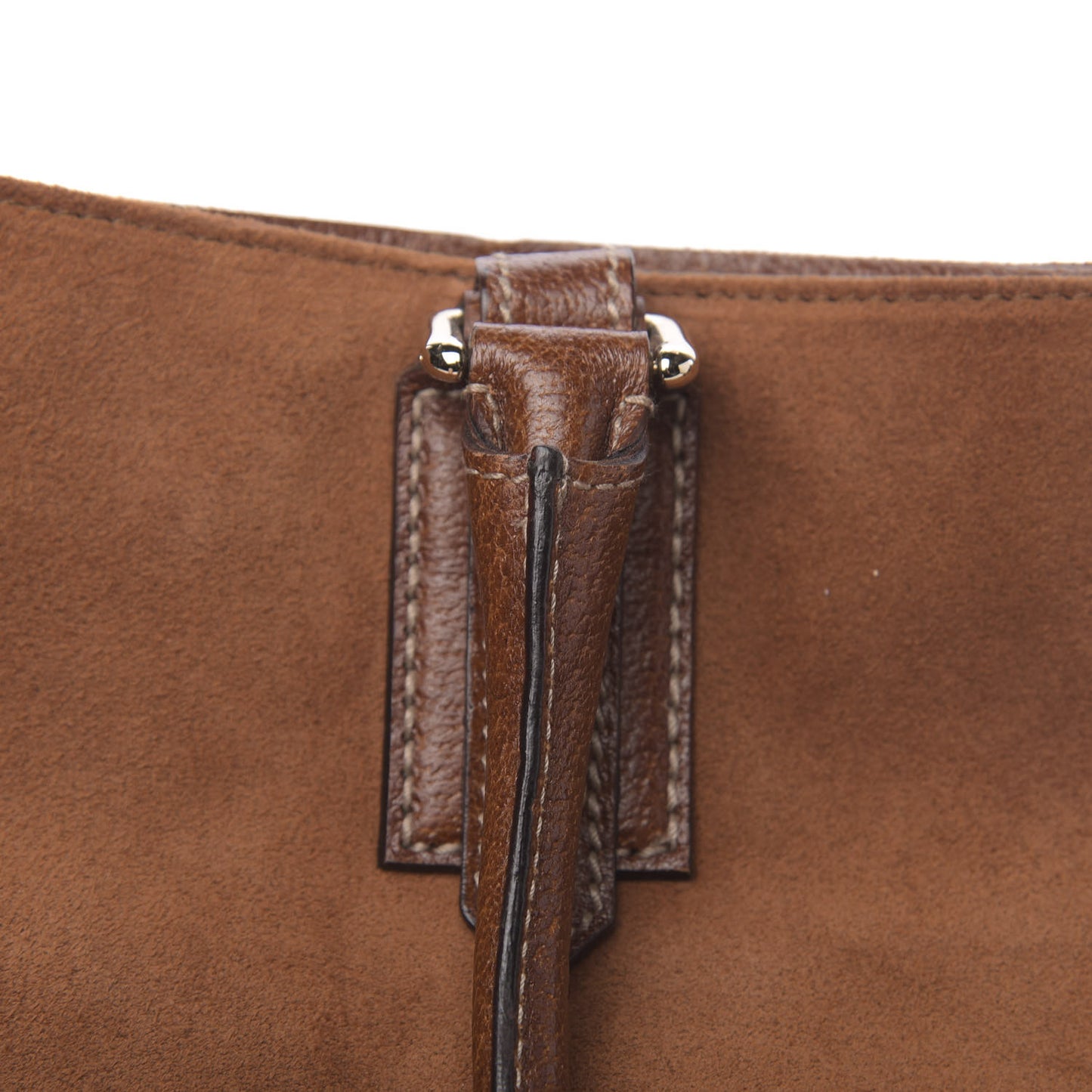 Suede Calfskin Medium Hasler Tote Brown