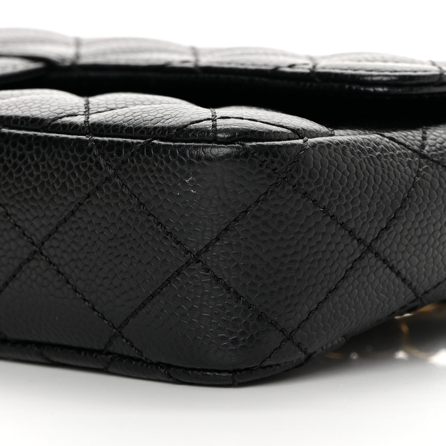Caviar Quilted East West Flap Black