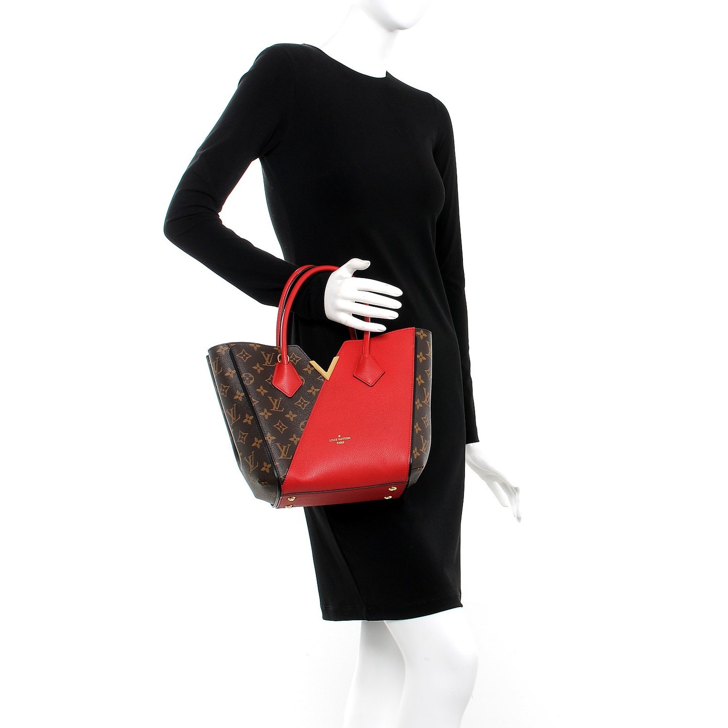 Calfskin Monogram Kimono Tote PM Cherry