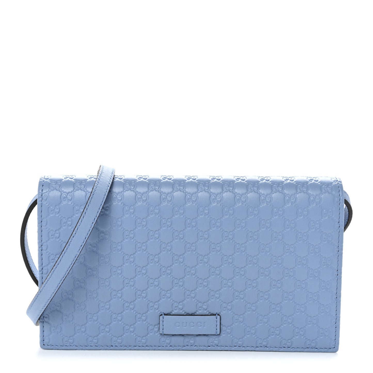 Microguccissima Crossbody Wallet Mineral Blue
