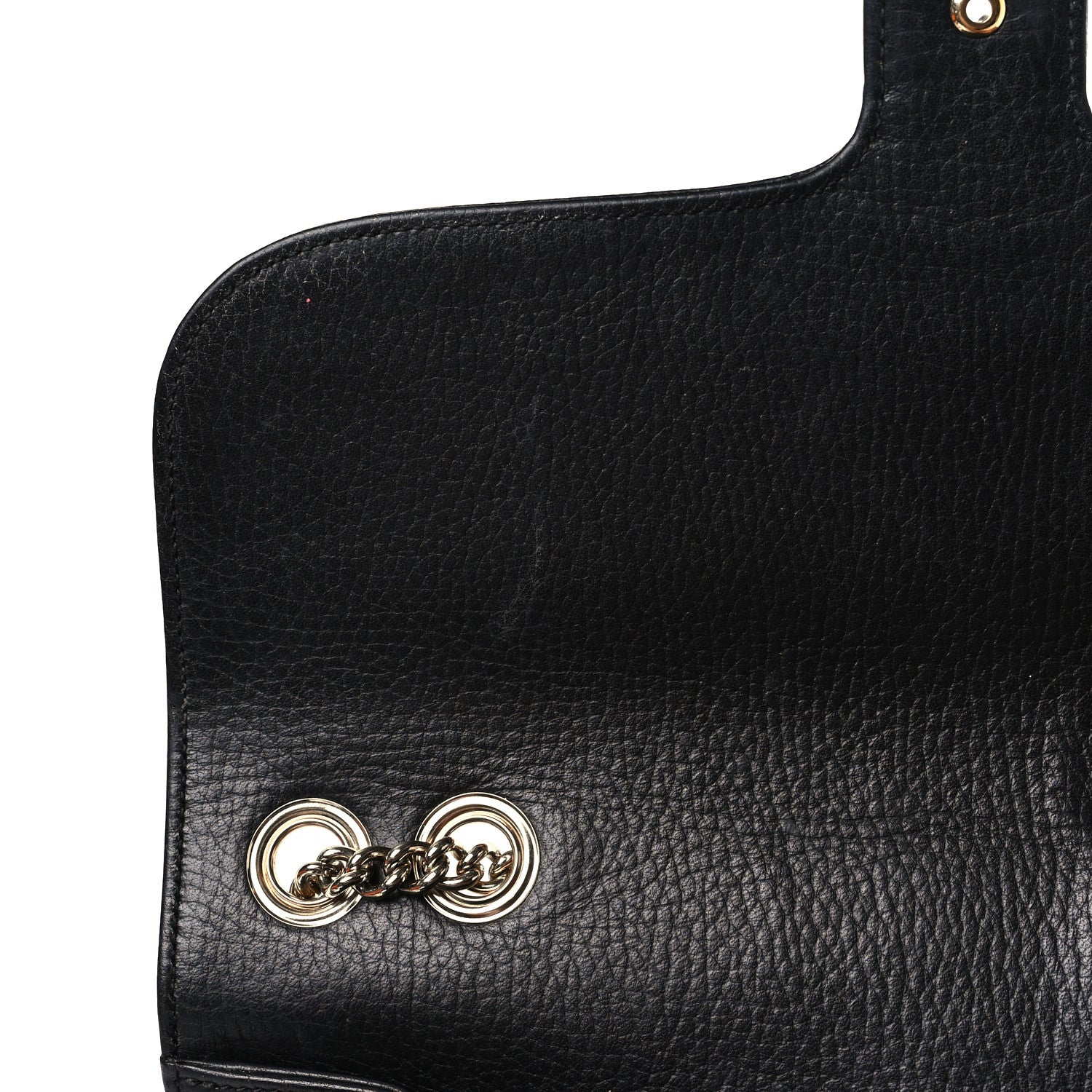 Gucci Dollar Calfskin Interlocking G Shoulder Bag Black 10 of 10