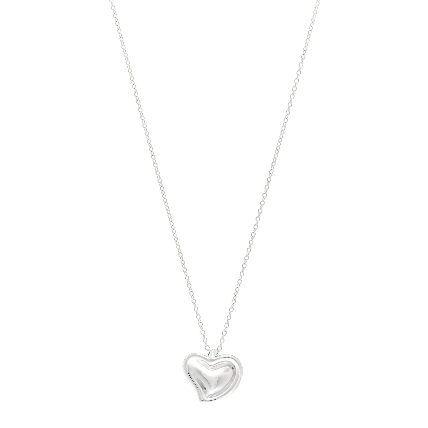 Sterling Silver Elsa Peretti Full Heart Pendant Necklace