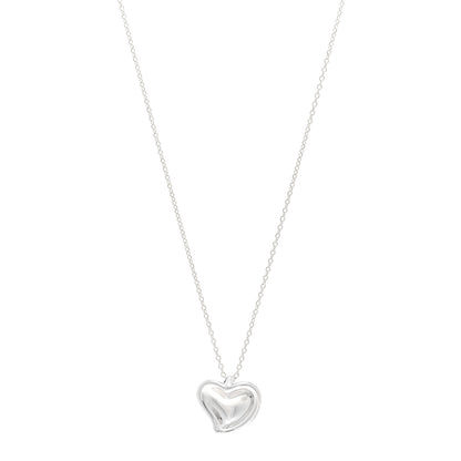 Tiffany Sterling Silver Elsa Peretti Full Heart Pendant Necklace 1 of 4