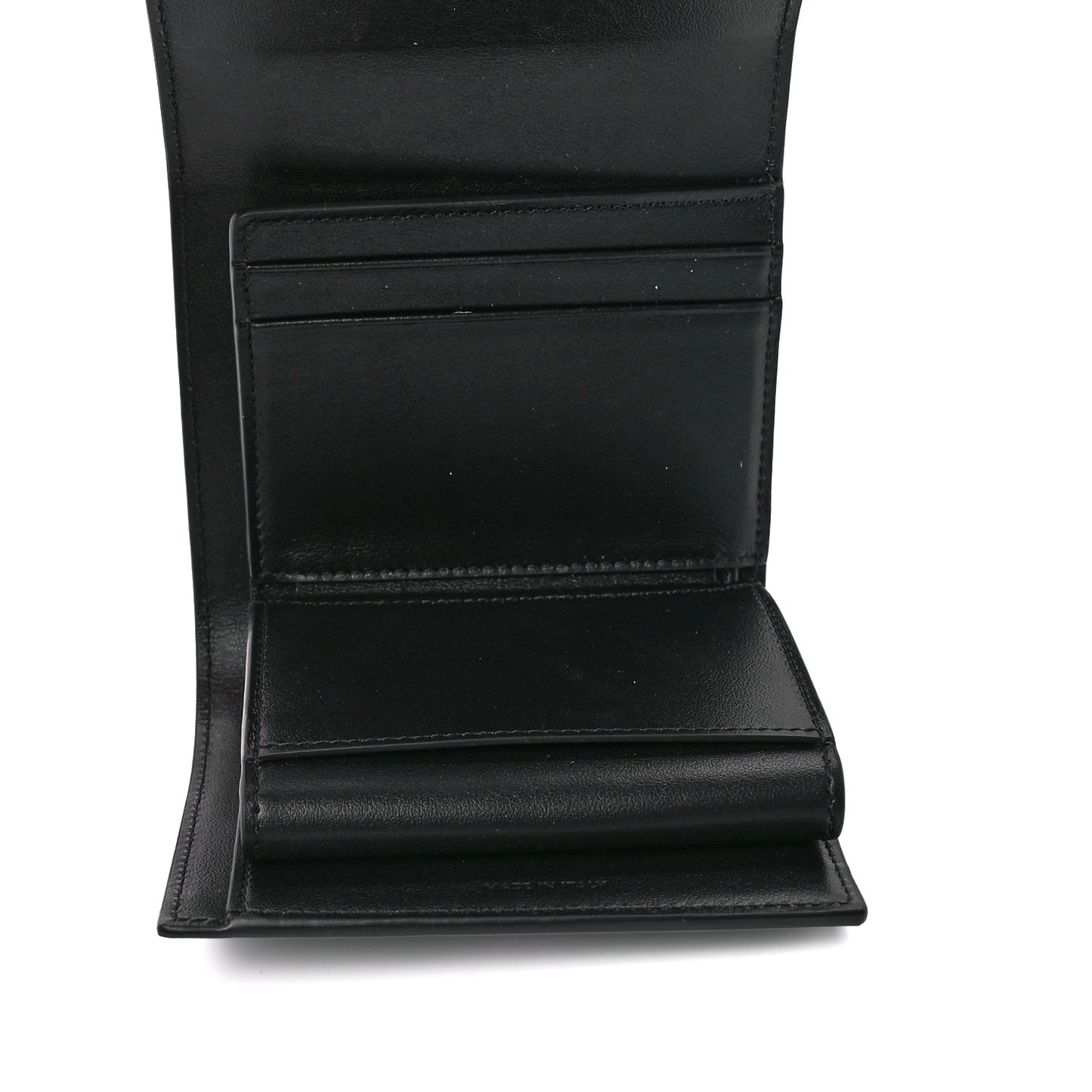 Shiny Smooth Lambskin Small Triomphe Wallet Black