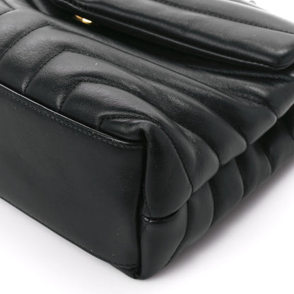 Saint Laurent Calfskin Y Quilted Monogram Small Loulou Chain Satchel Black 11 of 17