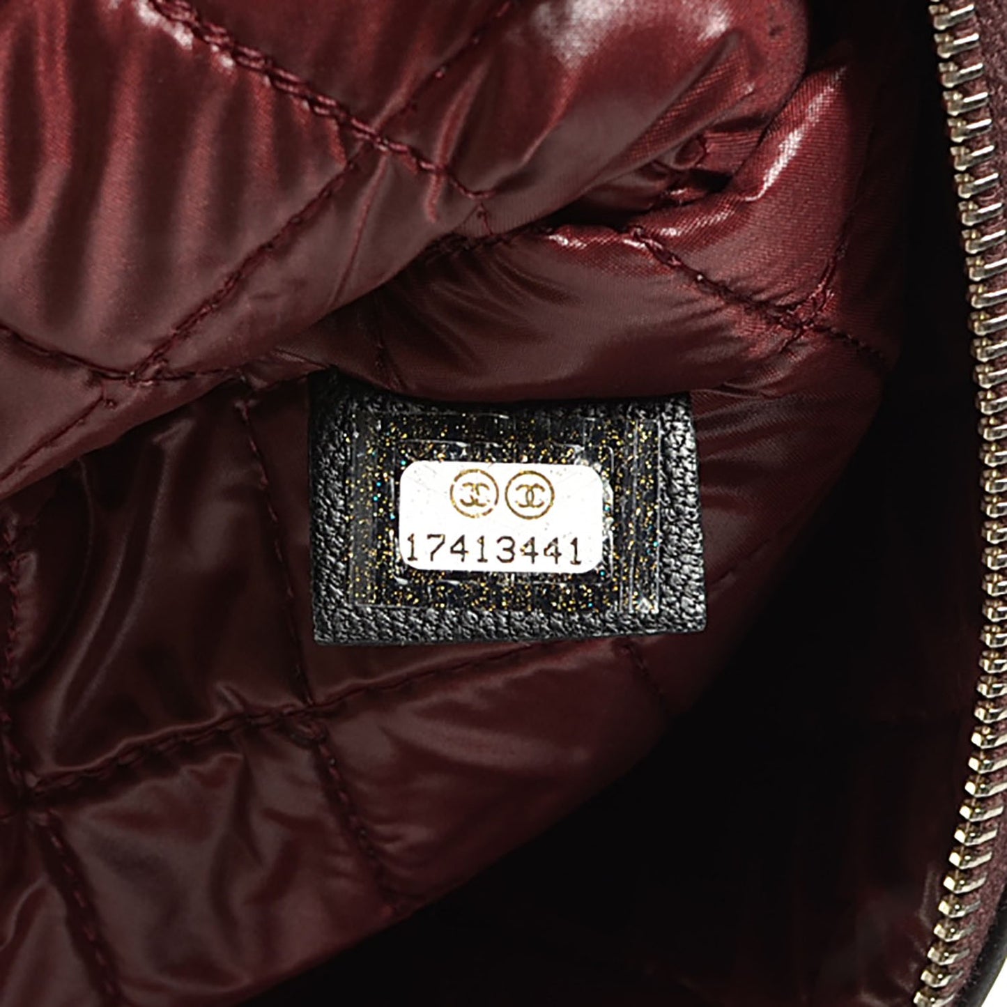 Lambskin Quilted Large Cosmetic Case Black