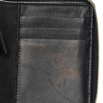 Saint Laurent Patent Matelasse Monogram Vicky Zip Around Card Holder Black 8 of 12