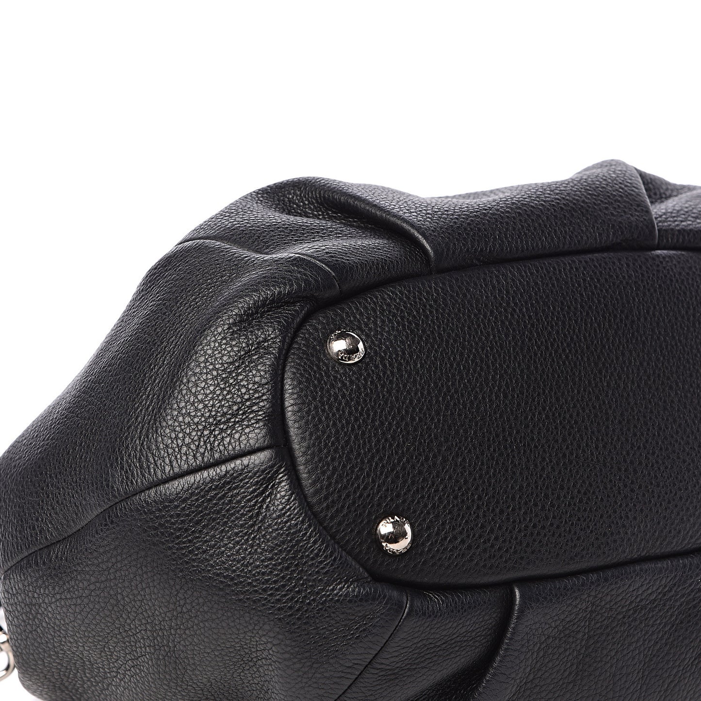 Vitello Daino Shoulder Bag Black