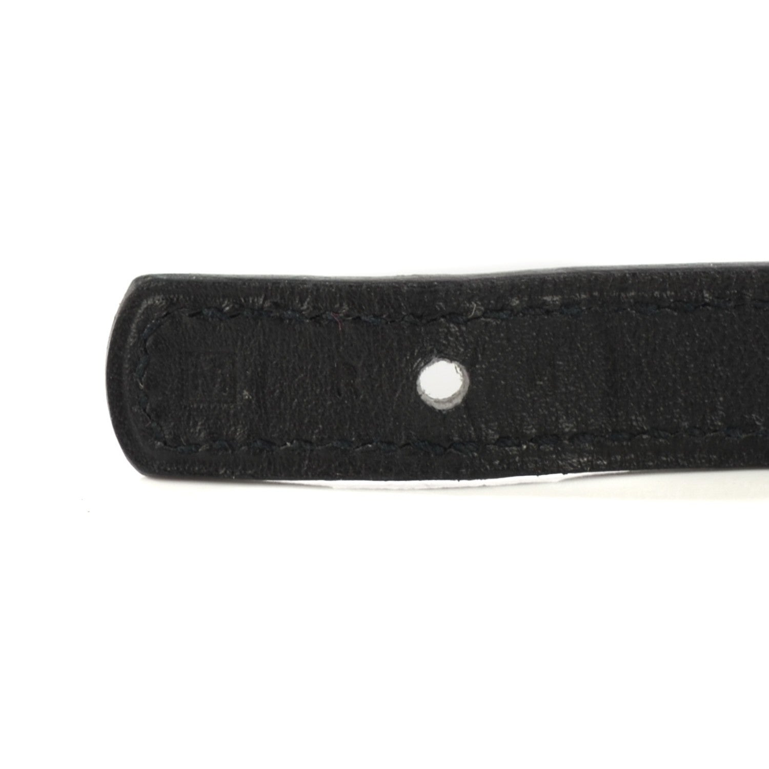 Hermes Tadelakt Chamonix Looping Interchangeable Simple Tour Bracelet M Black Violette 5 of 8