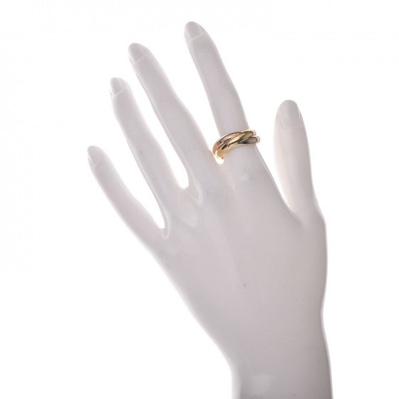 Cartier 18K Pink Yellow White Gold Les Must De Trinity Ring 53 6.25 2 of 5