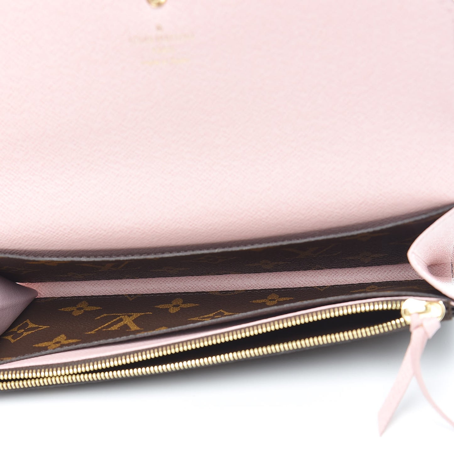 Monogram Emilie Wallet Rose Ballerine