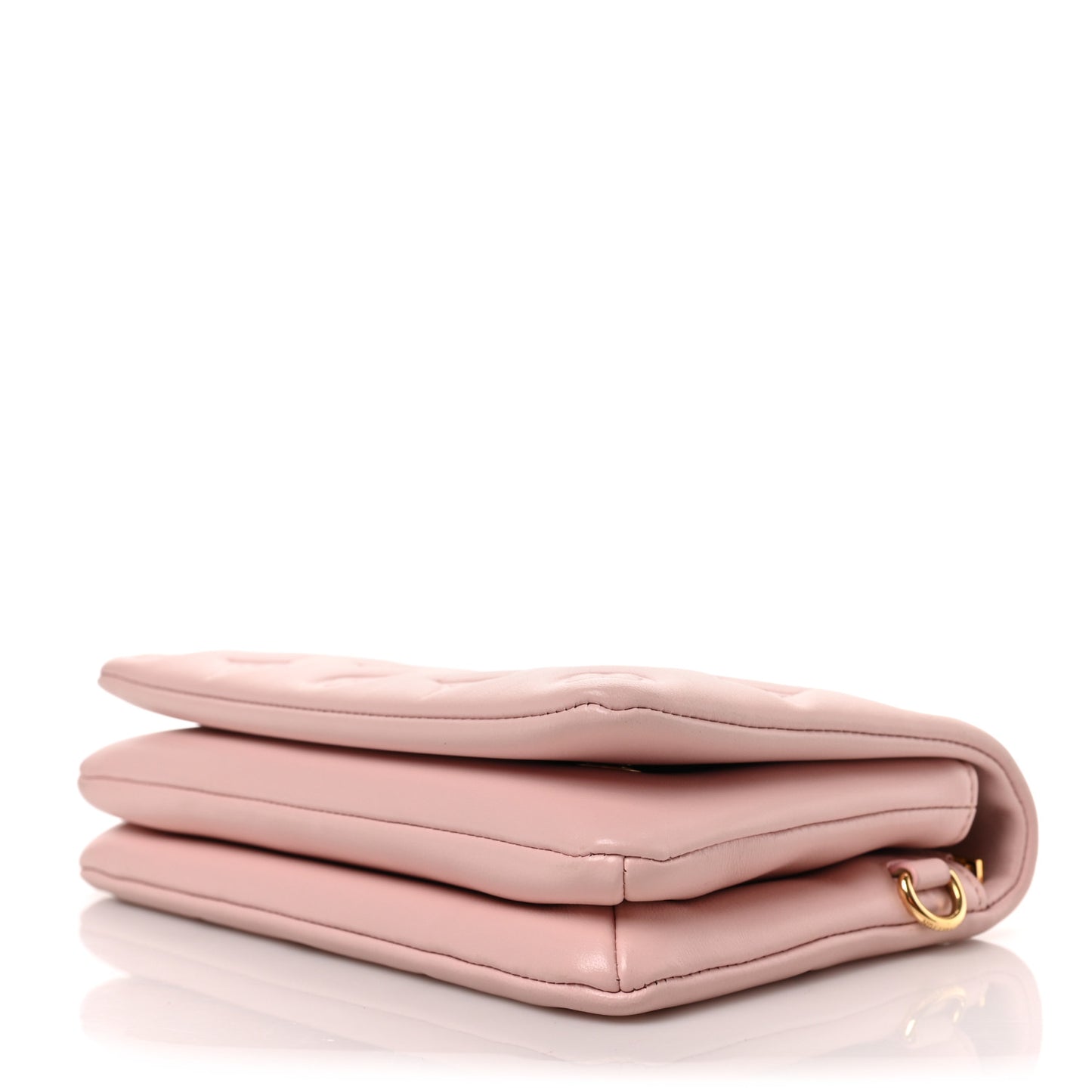 Lambskin Embossed Monogram Pochette Coussin Rose