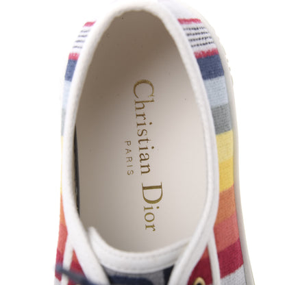 Christian Dior Canvas Rainbow Embroidered Womens Walk'N'Dior Low Top Sneakers 37.5 Multicolor 7 of 7