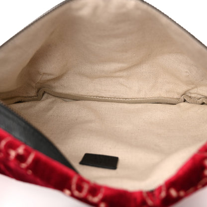 Gucci GG Monogram Velvet Belt Bag Red Cipria 5 of 10
