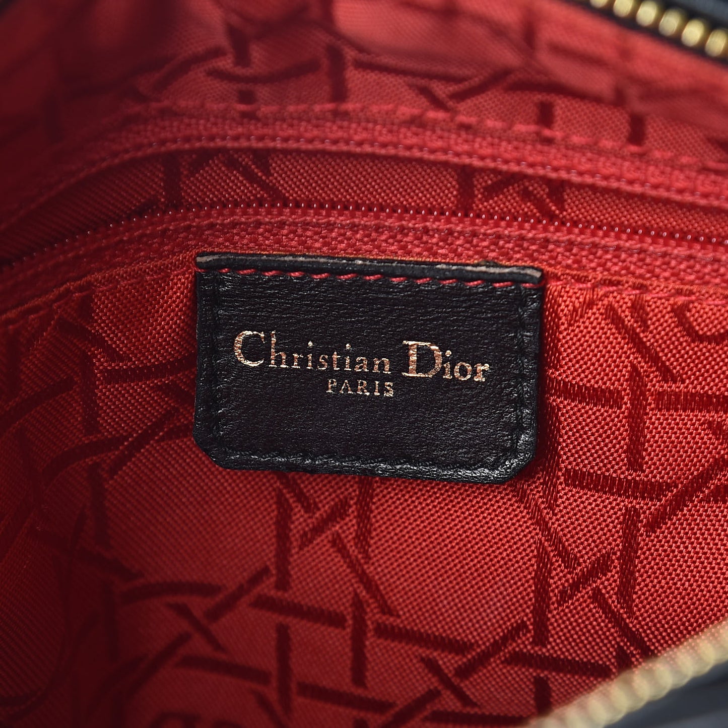 Lambskin Cannage Medium Lady Dior Black
