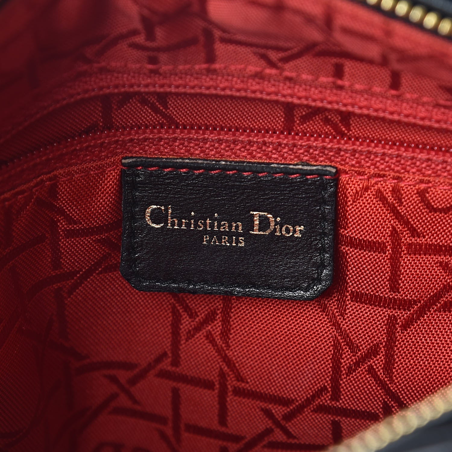 Christian Dior Lambskin Cannage Medium Lady Dior Black 6 of 11