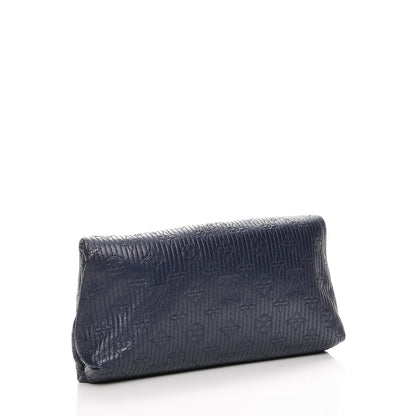 Louis Vuitton Calfskin Quilted Monogram Altair Clutch Navy 3 of 8