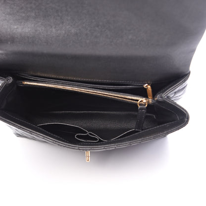 Chanel Caviar Lizard Quilted Large Coco Handle Flap Black 4 of 10