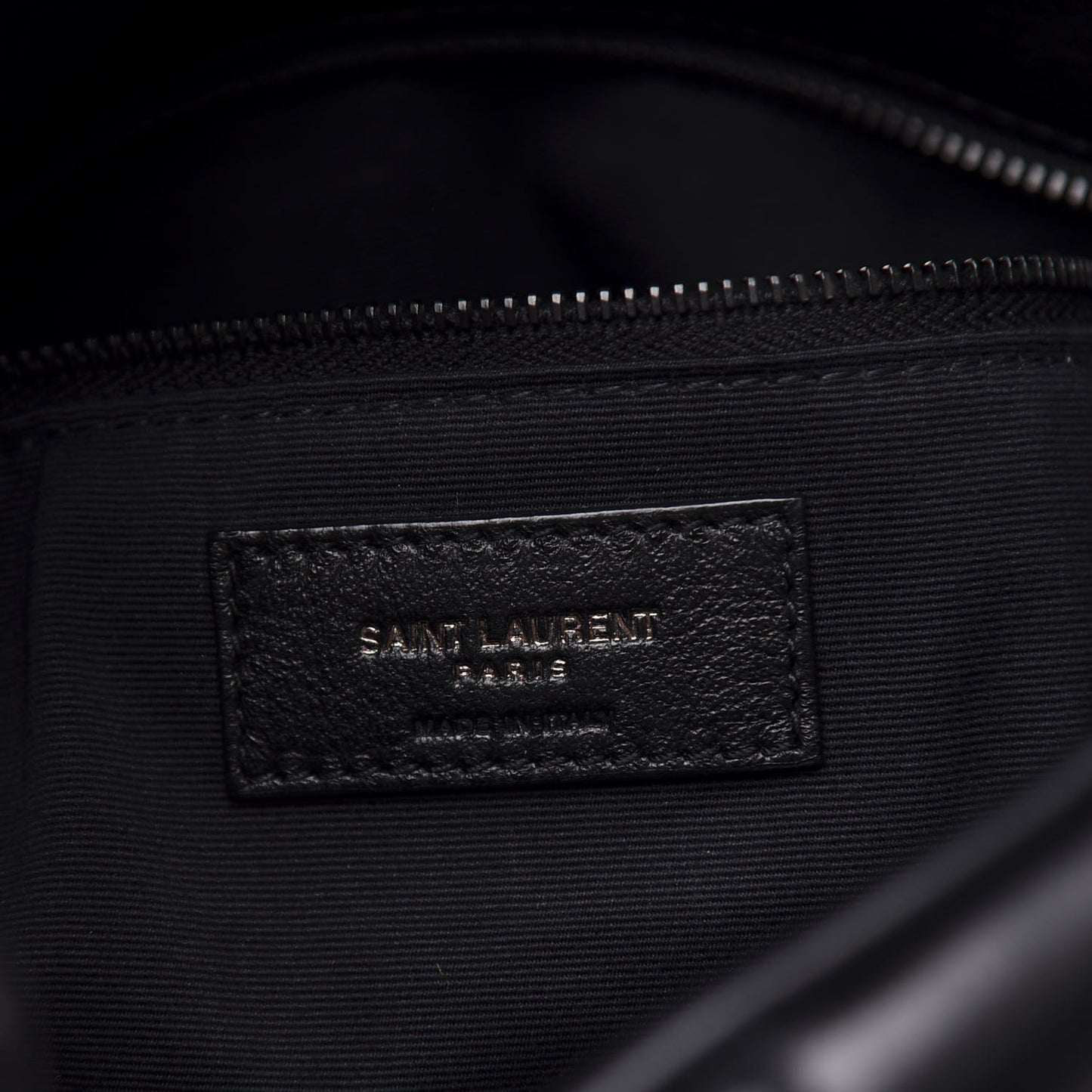 Lambskin Quilted Small Loulou Puffer Monogram Chain Satchel Black