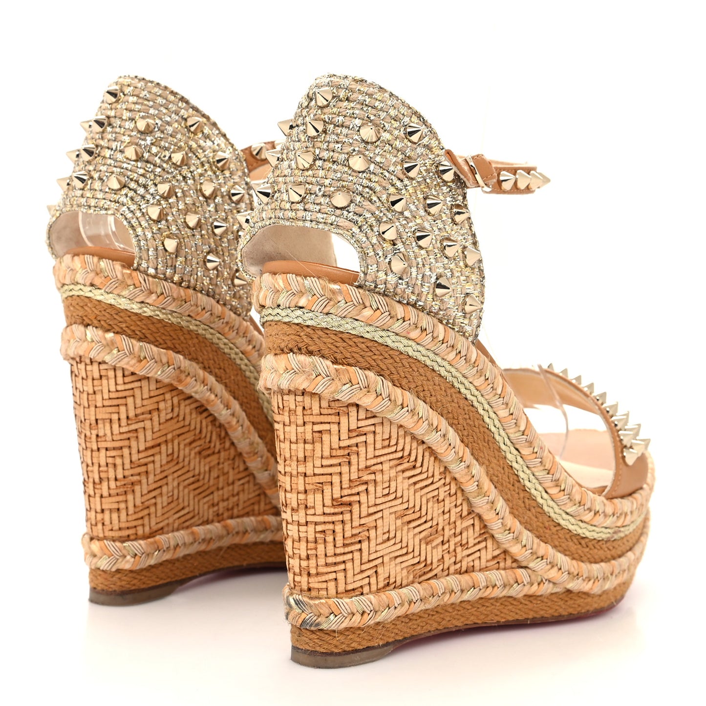 Nappa Madmonica 120 Wedge Sandals 37 Gold Silver