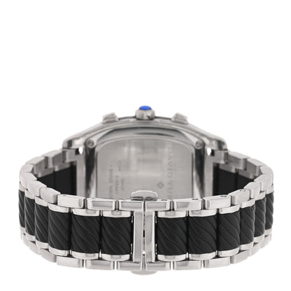 David Yurman Stainless Steel Rubber Diamond Bezel 35mm Thoroughbred Chronograph Quartz Watch Black 3 of 5
