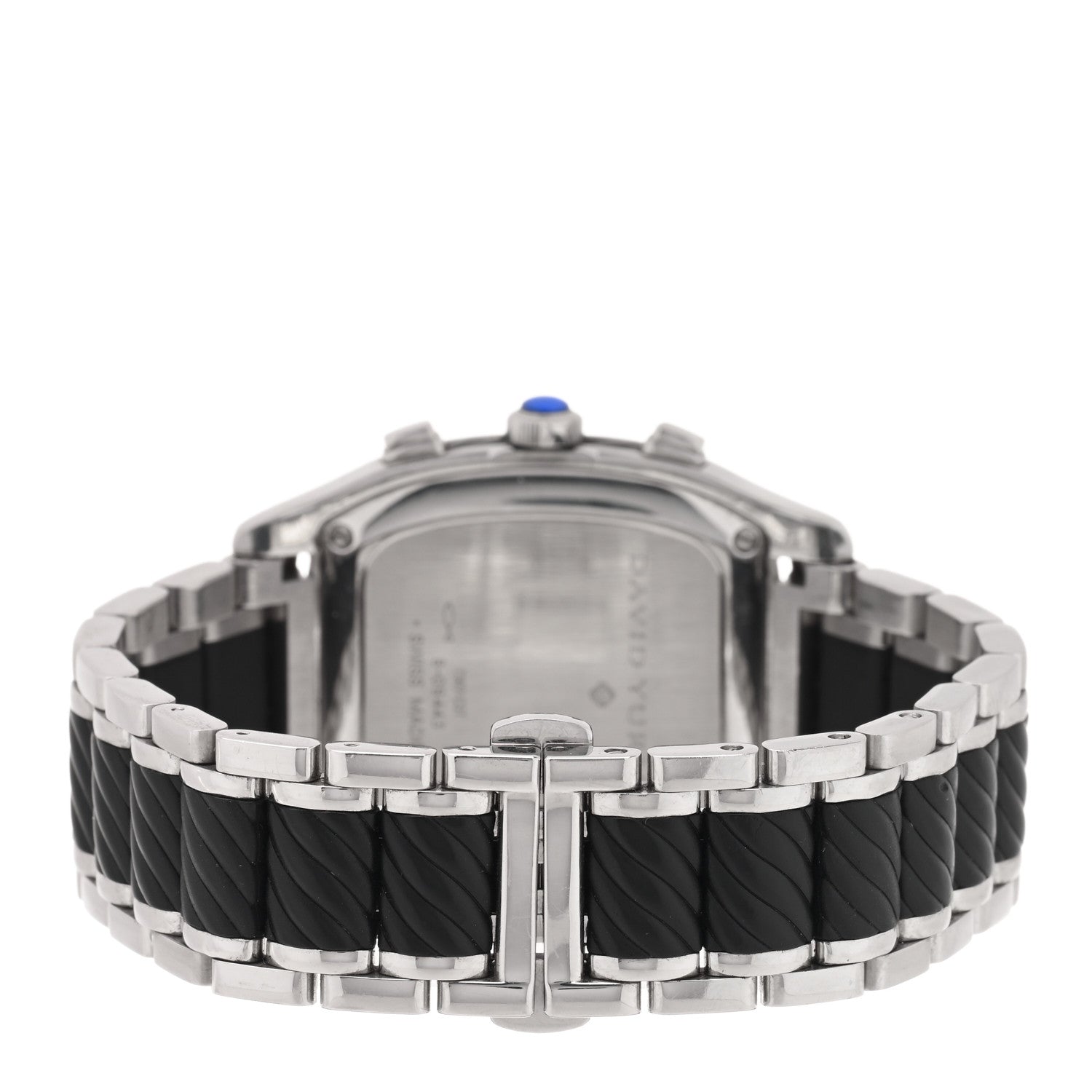 David Yurman Stainless Steel Rubber Diamond Bezel 35mm Thoroughbred Chronograph Quartz Watch Black 3 of 5