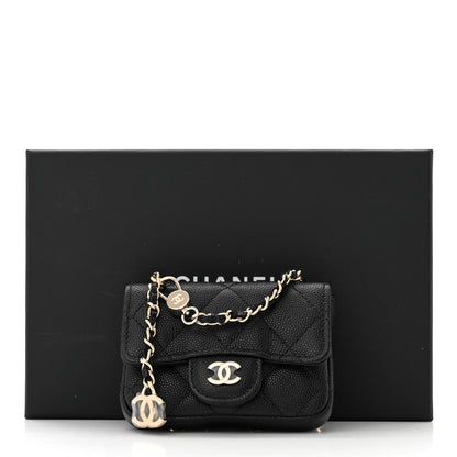 Chanel Caviar Quilted Mini Chain Belt Bag Black 12 of 12