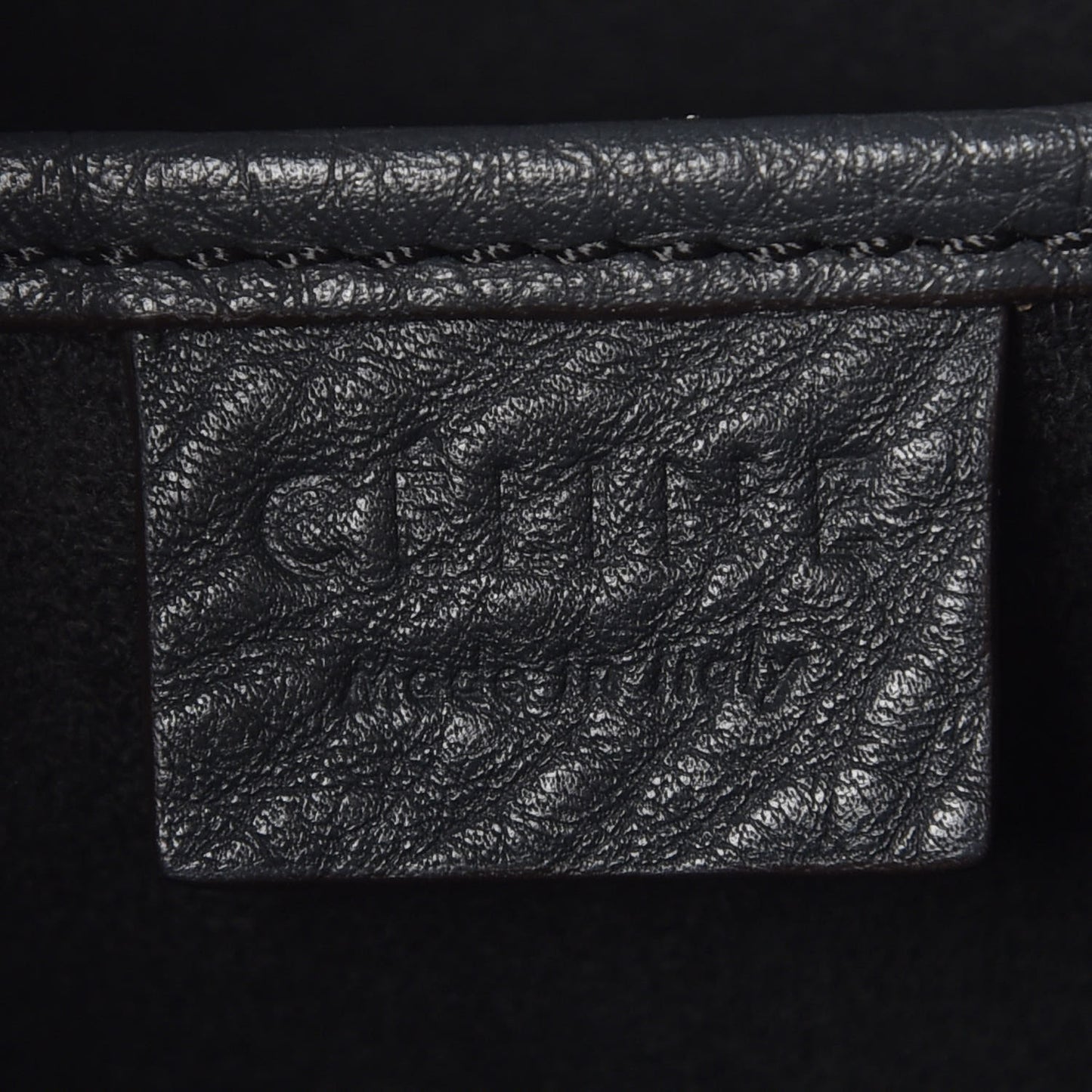 Drummed Calfskin Nano Luggage Midnight