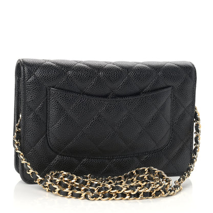 Chanel Caviar Quilted Wallet On Chain WOC Black 2 of 11