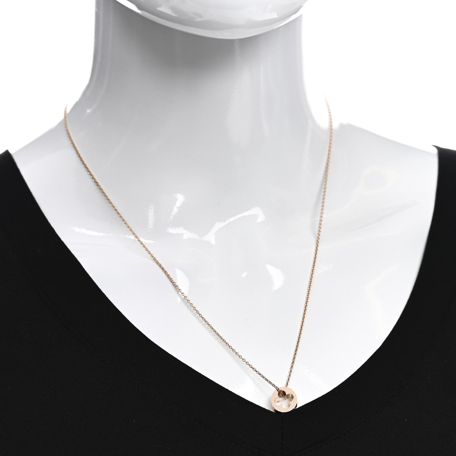 Louis Vuitton 18K Pink Gold Empreinte Pendant Necklace 2 of 4