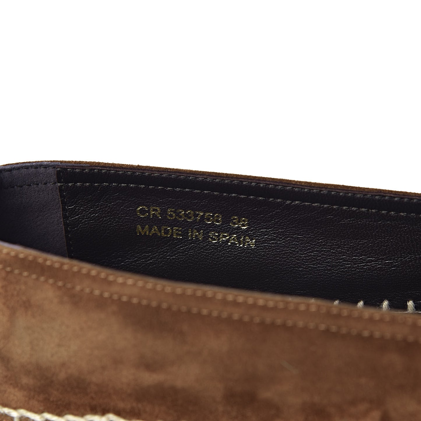 Suede Monogram Espadrilles 38 Brown