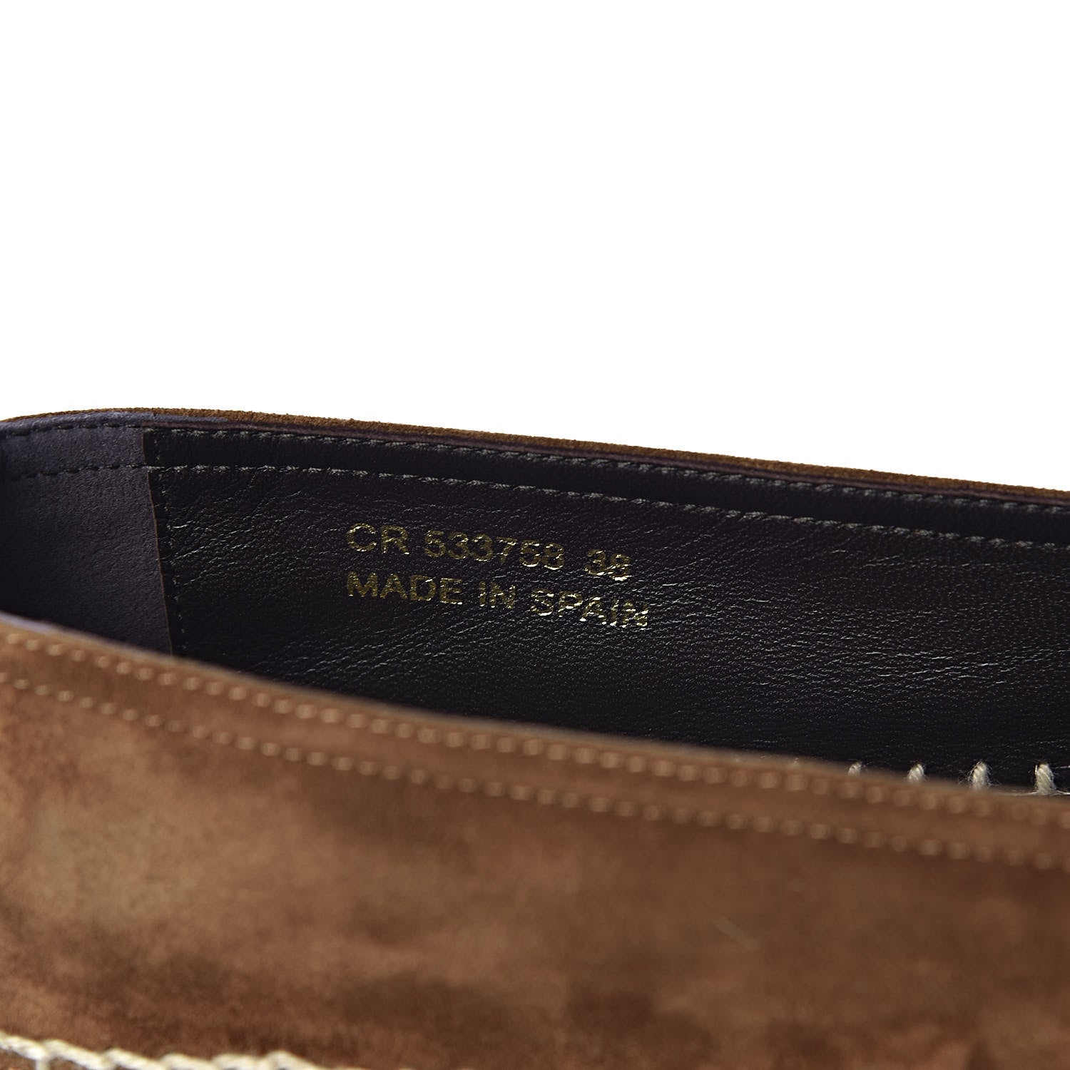 Saint Laurent Suede Monogram Espadrilles 38 Brown 8 of 9