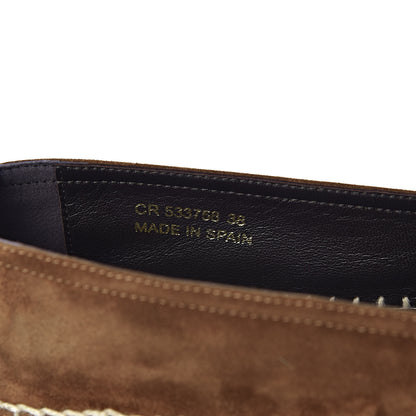 Saint Laurent Suede Monogram Espadrilles 38 Brown 8 of 9