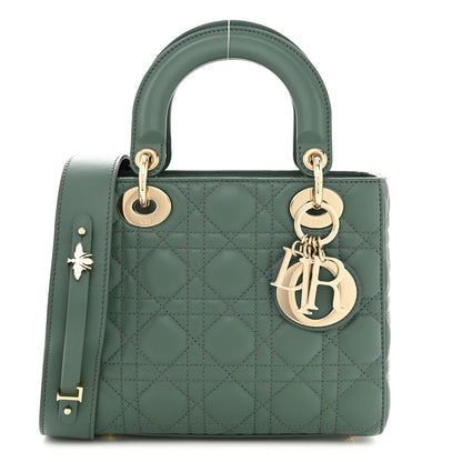 Christian Dior Lambskin Cannage Small My ABCDior Lady Dior Cedar Green 1 of 9