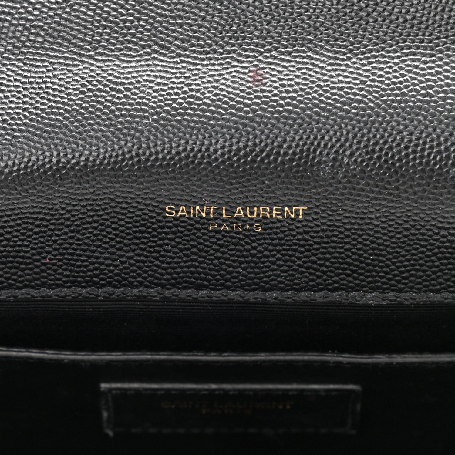 Saint Laurent Grain De Poudre Matelasse Chevron Medium Monogram Satchel Black 6 of 19