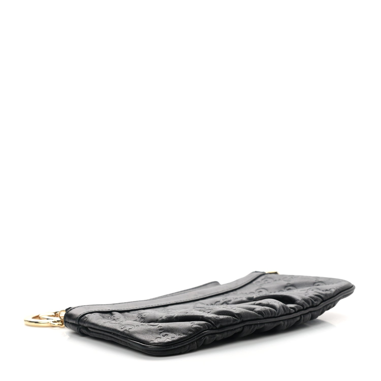 Gucci Guccissima Signature New Britt Wristlet Black 5 of 10
