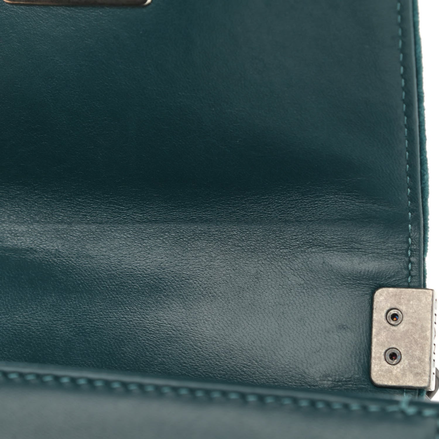 Chanel Velvet Quilted Mini Boy Flap Turquoise 13 of 13
