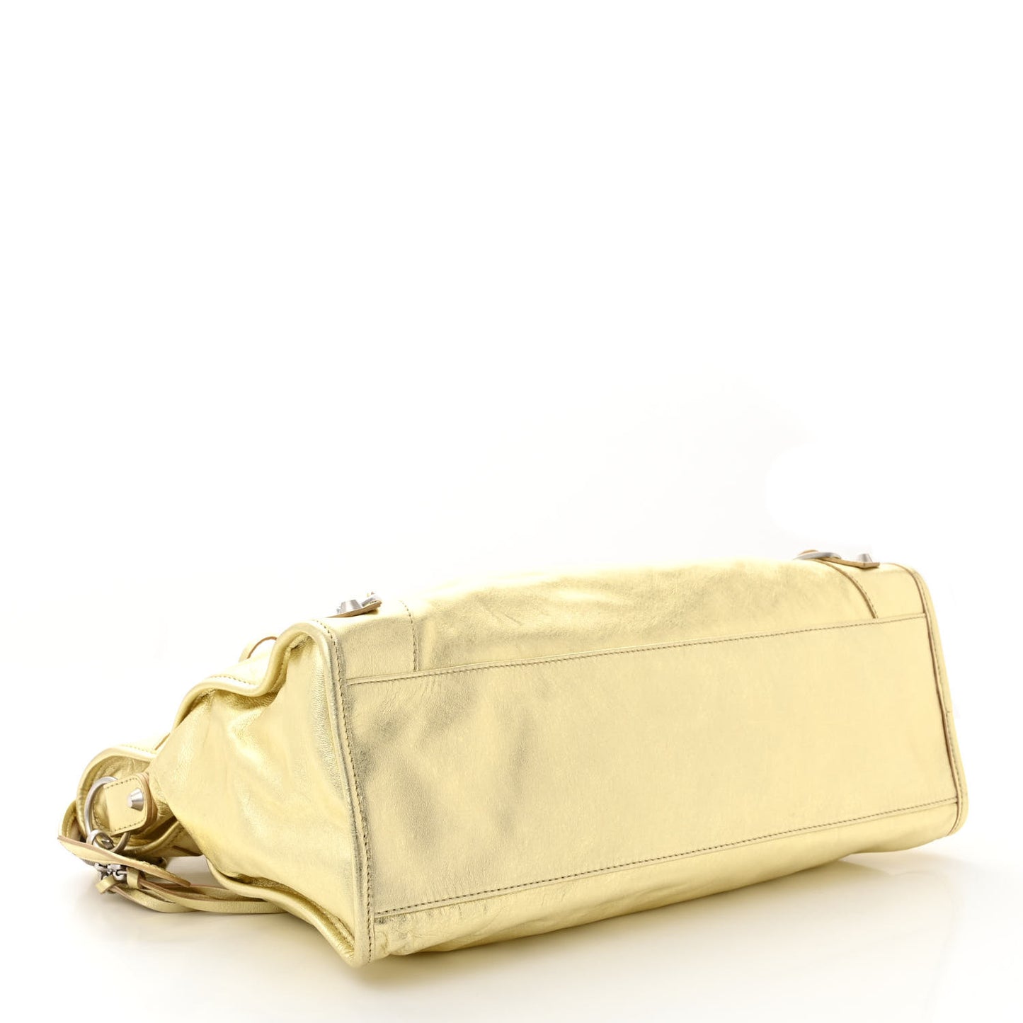 Laminated Agneau Classic Silver Hardware City Gold